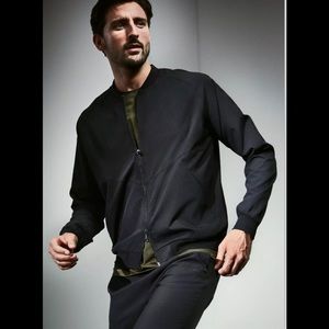 NWT CASALL BOMBER SPORTSWEAR JACKET FULL ZIP SIDE POCKETS W/HIDDEN ZIPPERS SZ L